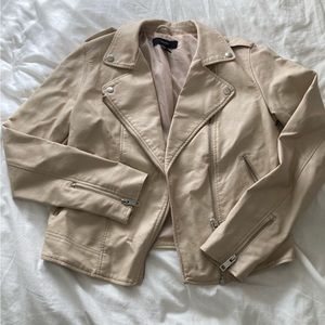 Forever 21 Beige Faux Leather Jacket